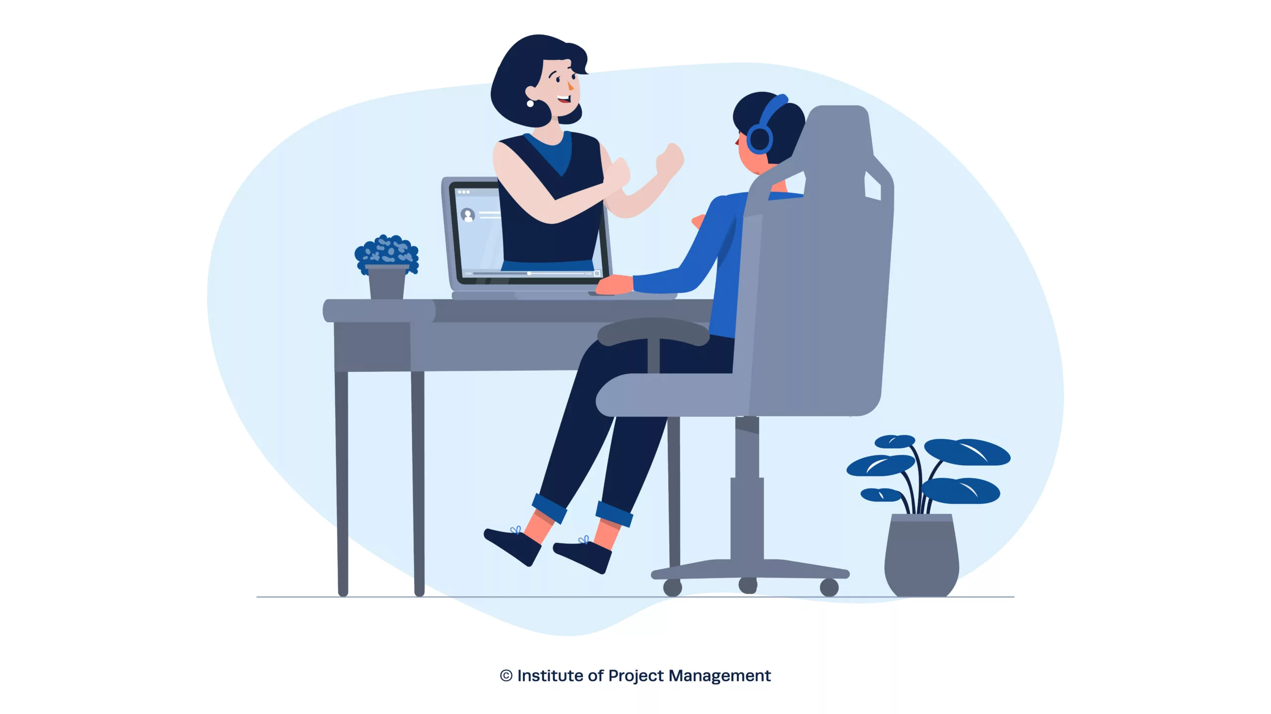 Online Project Management Course Illustration